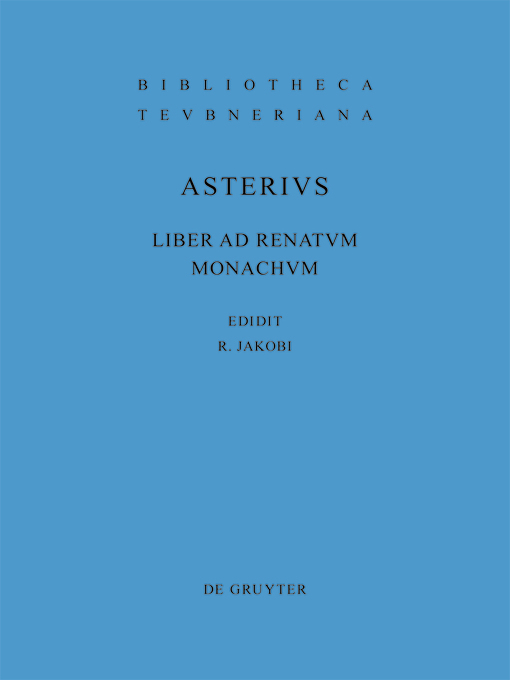 Upplýsingar um Liber ad Renatum monachum eftir Asterius - Biðlisti